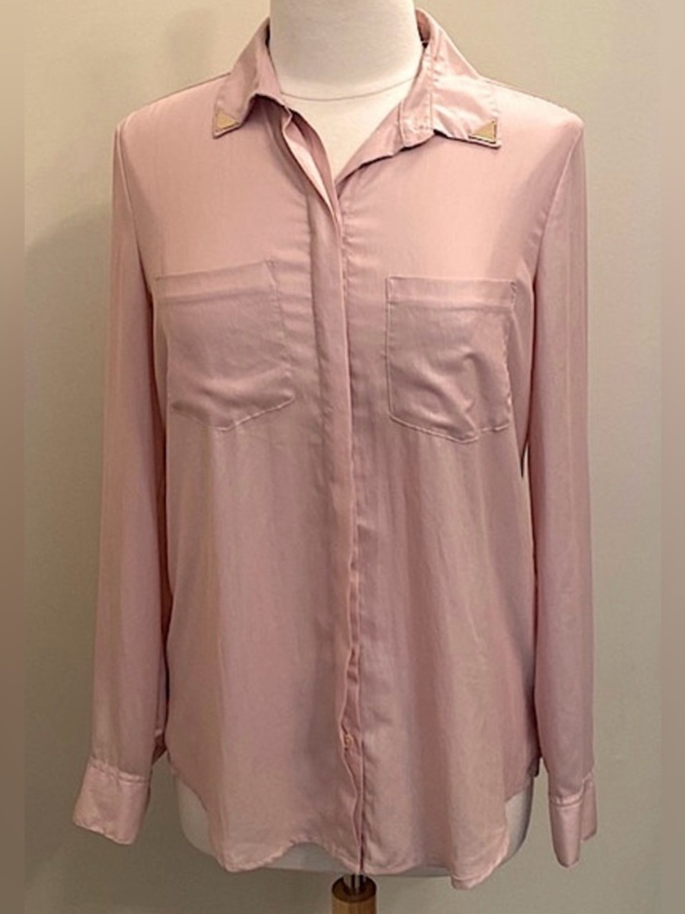 Rock & Republic Rose Smoke M Edgy Chic Indie Sleaze Minimalist Officecore Top